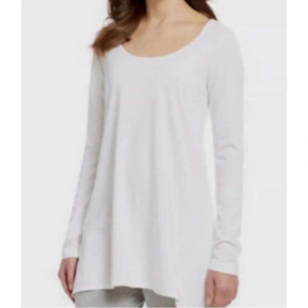 BRYN WALKER Long Sleeve Modal High-Low Tunic Top - S
